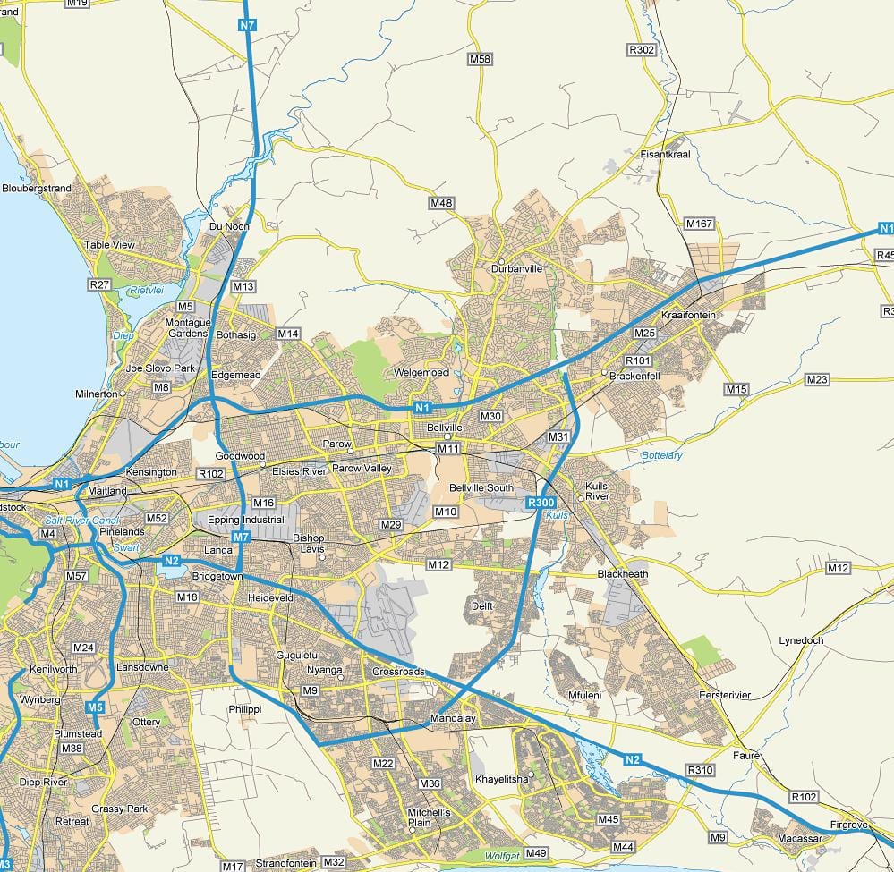 đề xuất Cape Town bản đồ