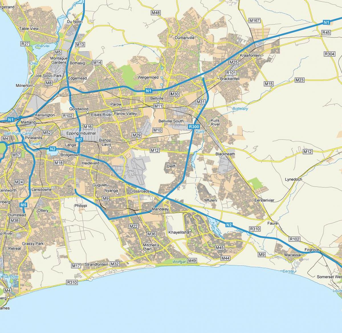 bản đồ của arnhem Cape Town