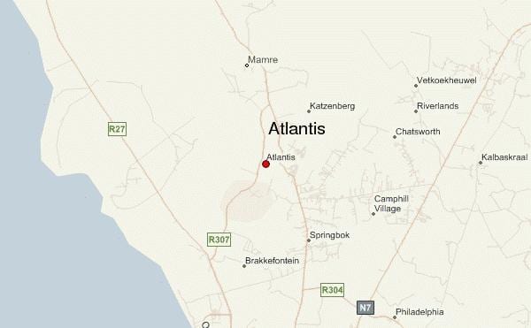 bản đồ của atlantis Cape Town