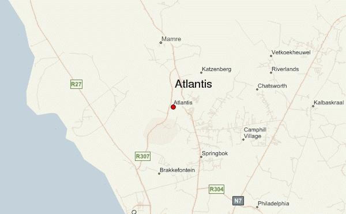 bản đồ của atlantis Cape Town 