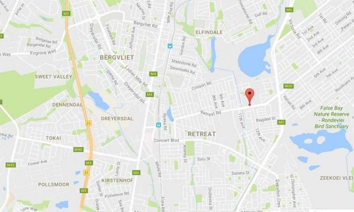 bản đồ của bergvliet Cape Town