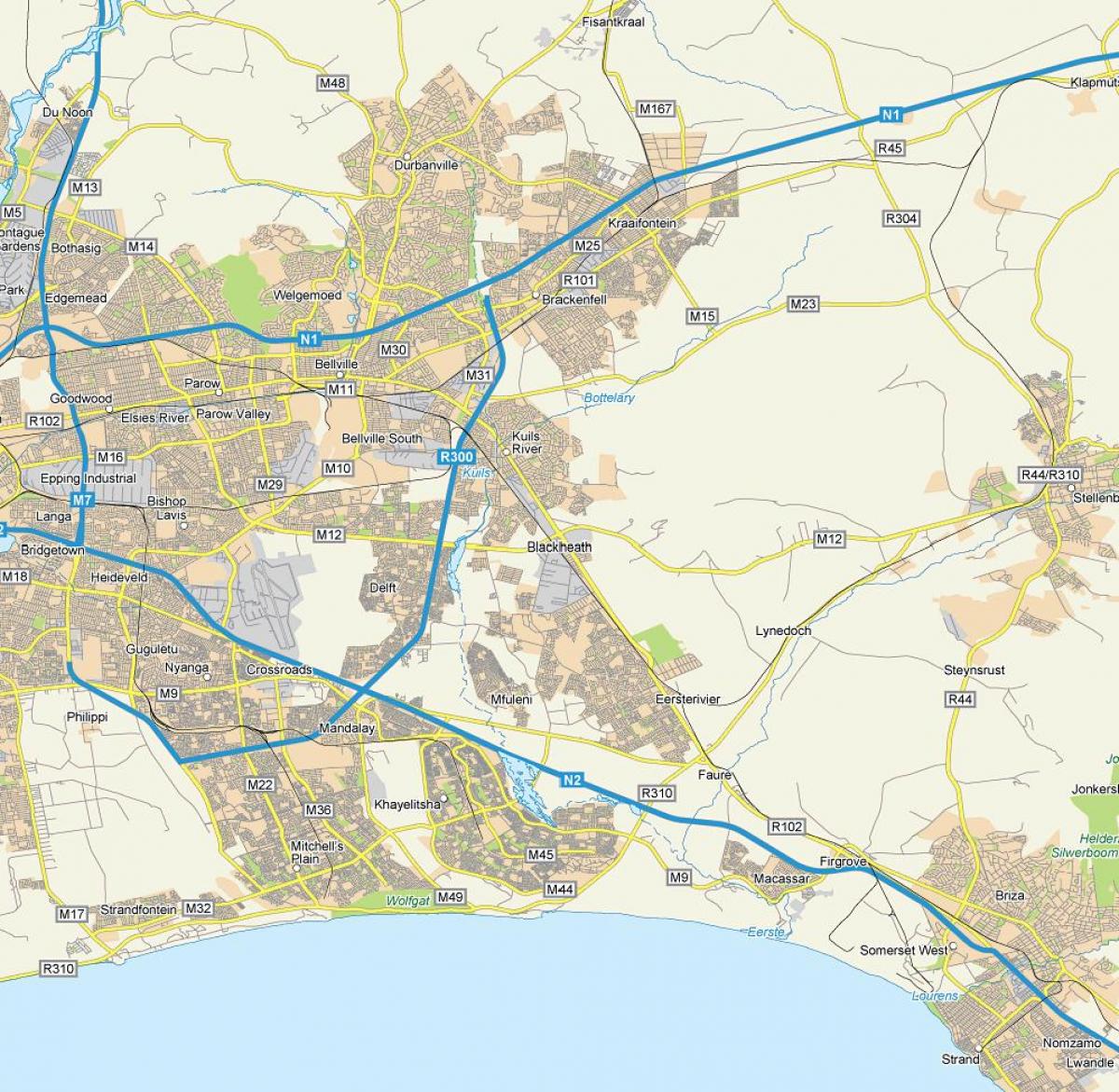 bản đồ của blackheath Cape Town
