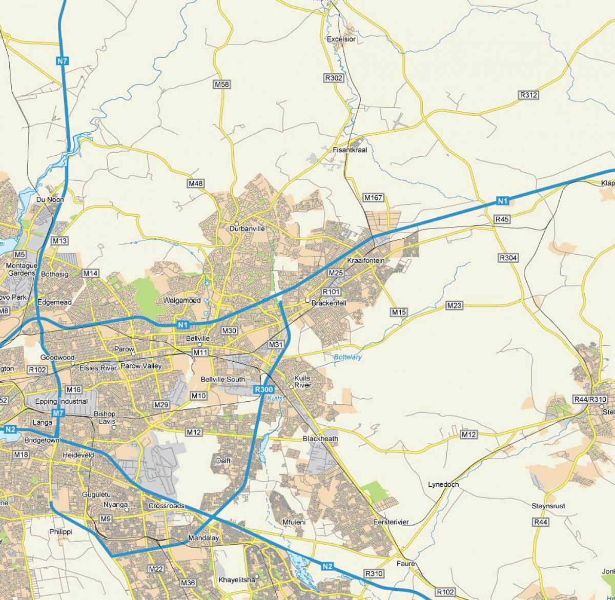 bản đồ của brackenfell Cape Town