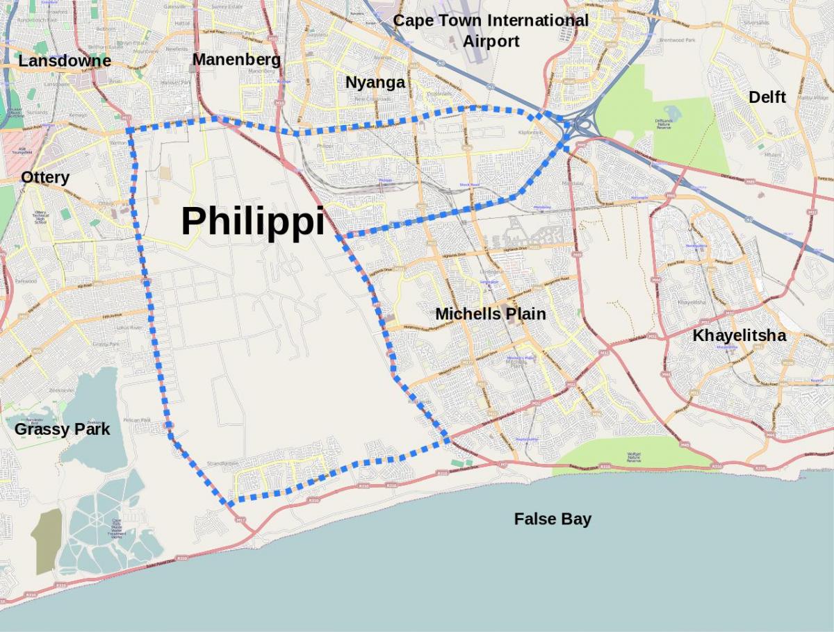 bản đồ của nyanga Cape Town
