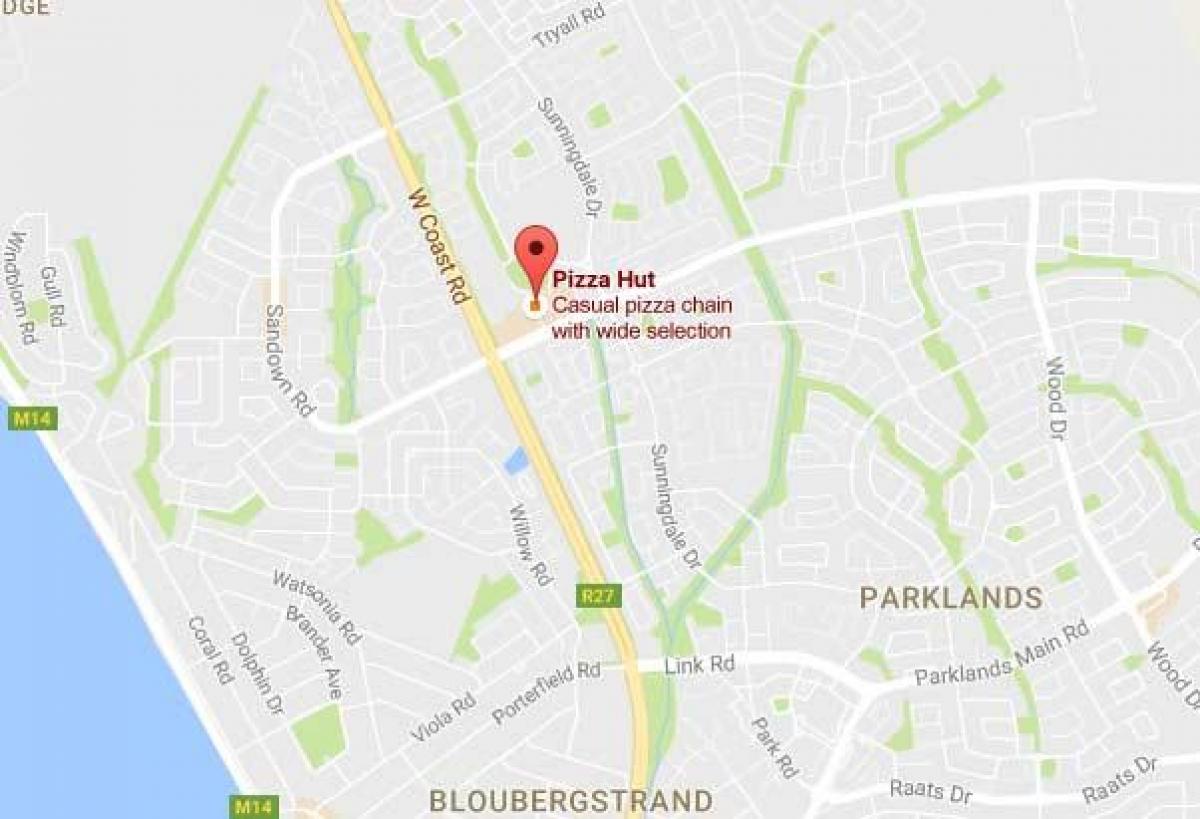 bản đồ của sunningdale Cape Town