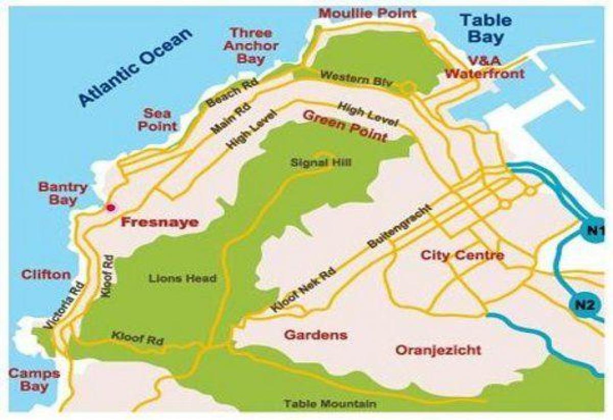 bản đồ của cape town Cape Town