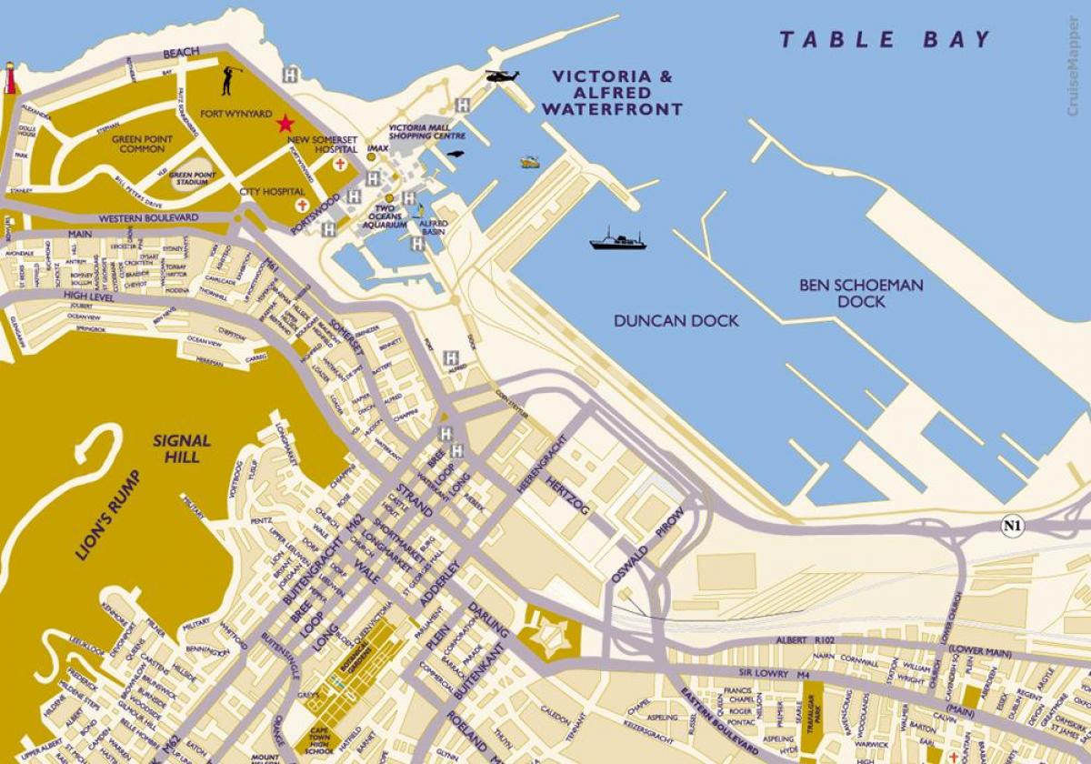cổng của Cape Town sống bản đồ