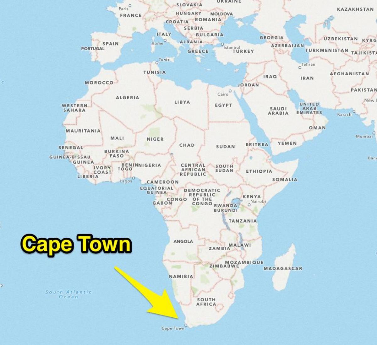 Cape Town bản đồ thành phố phía Nam Phi