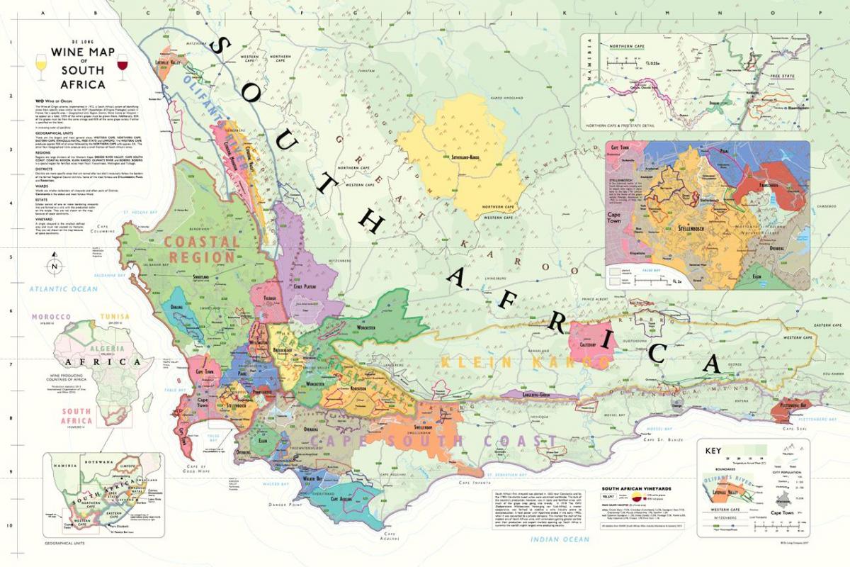 bản đồ của franschhoek rượu