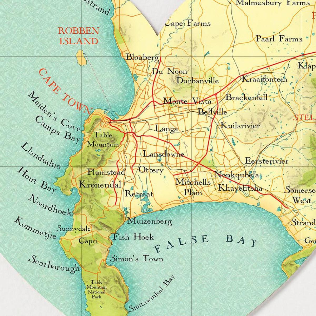 Cape Town vị trí bản đồ