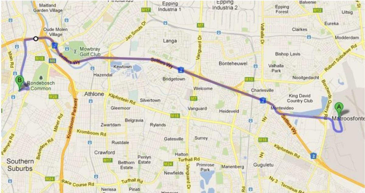 bản đồ của crawford Cape Town