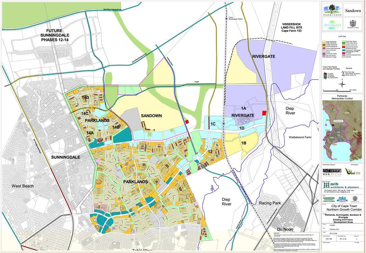 bản đồ của công viên Cape Town 
