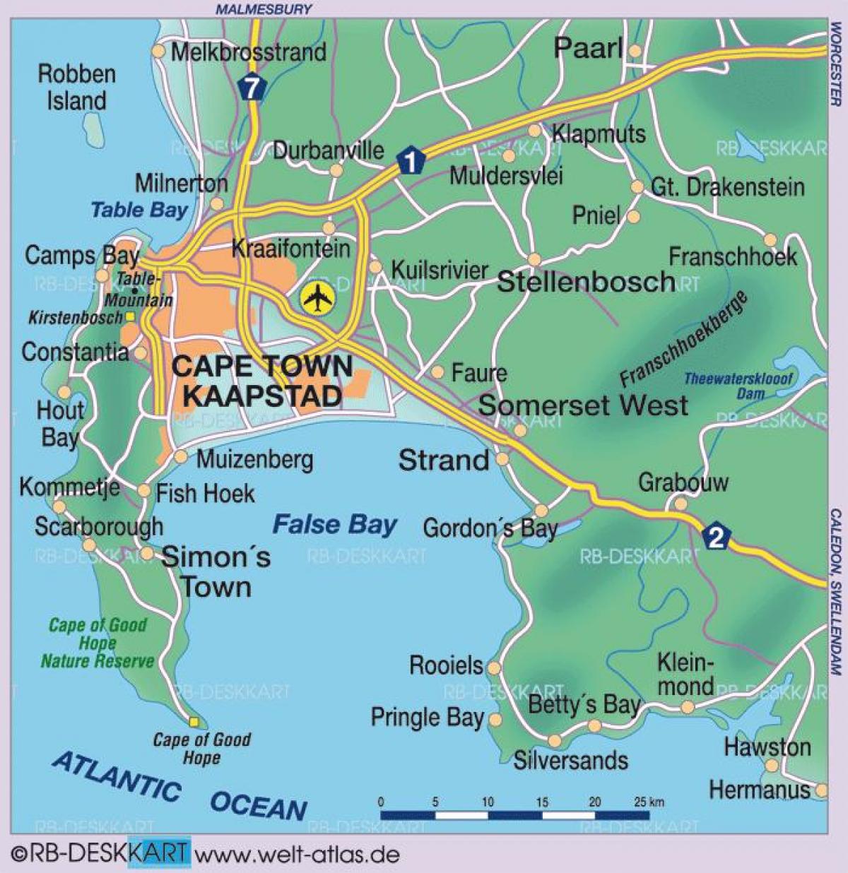 bản đồ của Cape Town