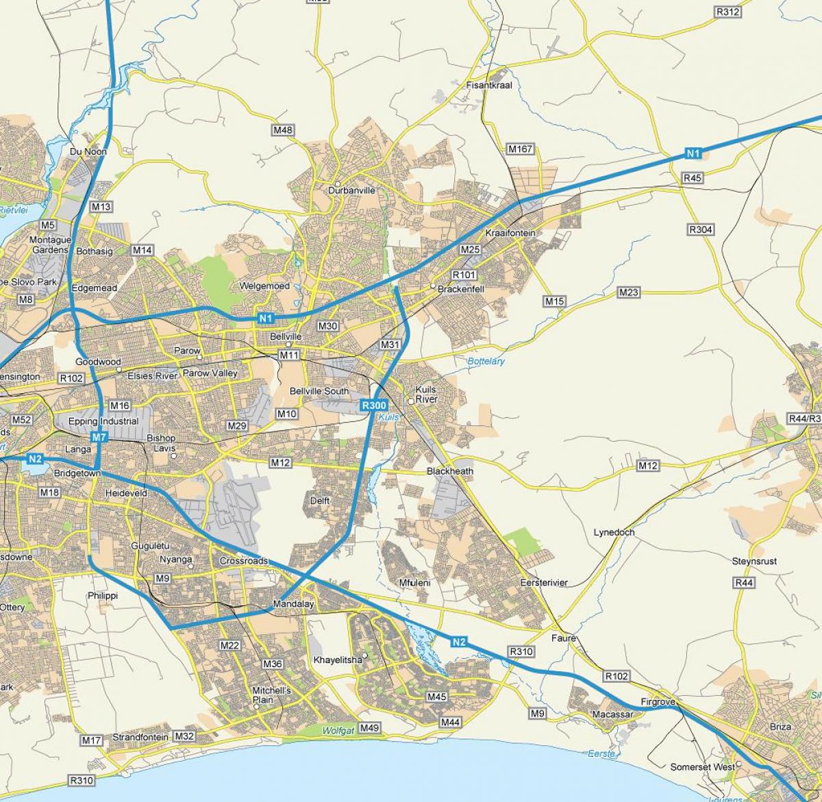 bản đồ của kuilsriver Cape Town
