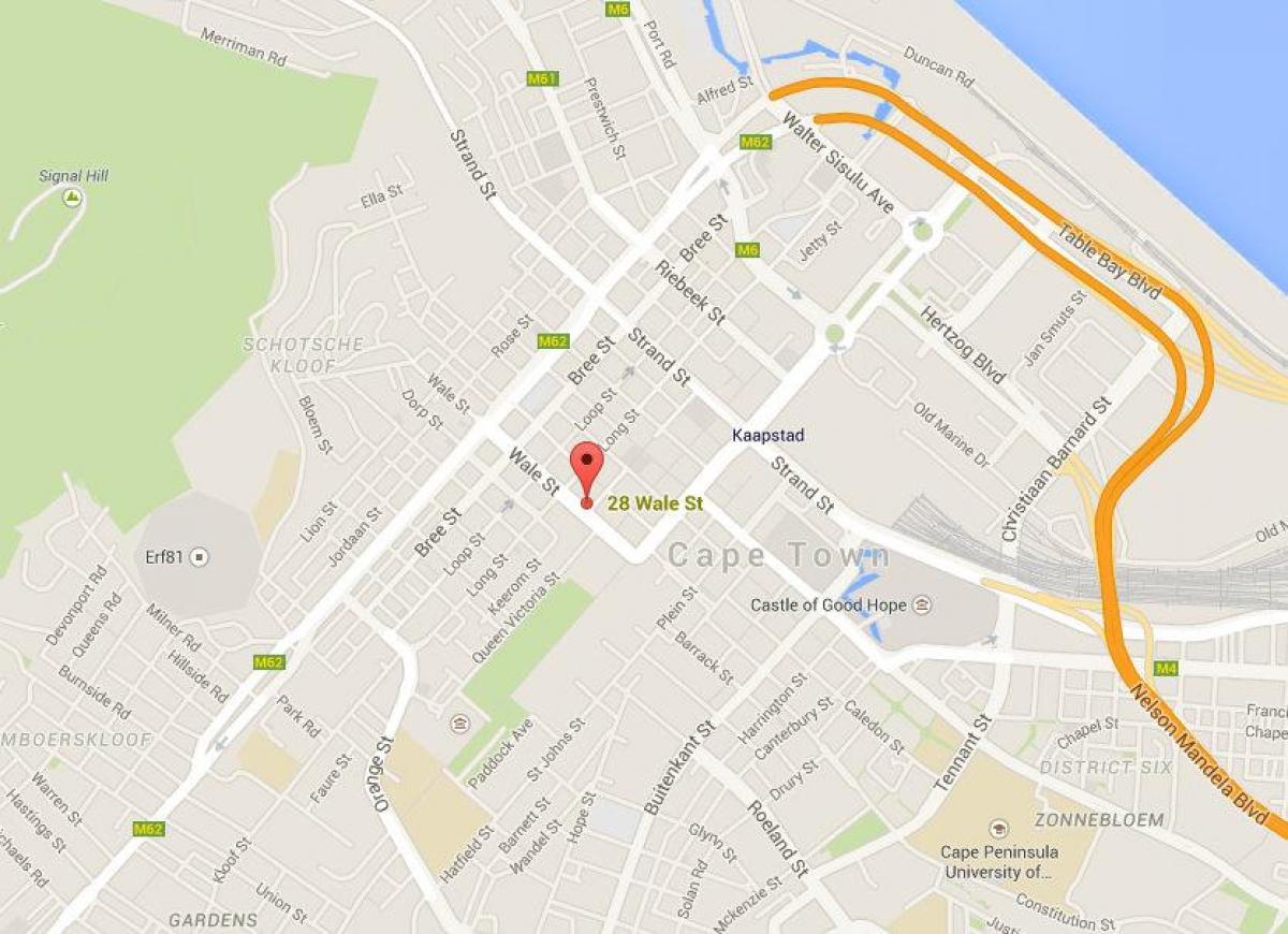 bản đồ của lằn đường Cape Town