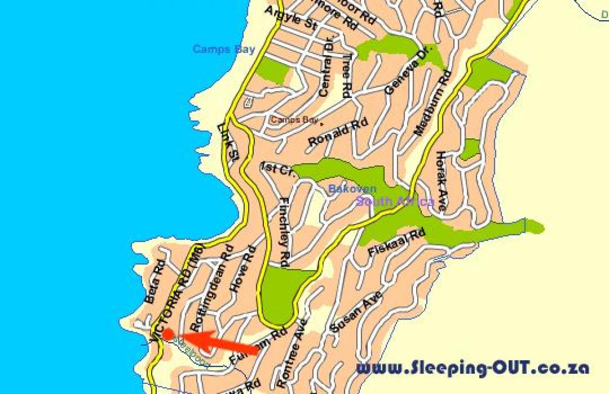 bản đồ của đại dương xem Cape Town