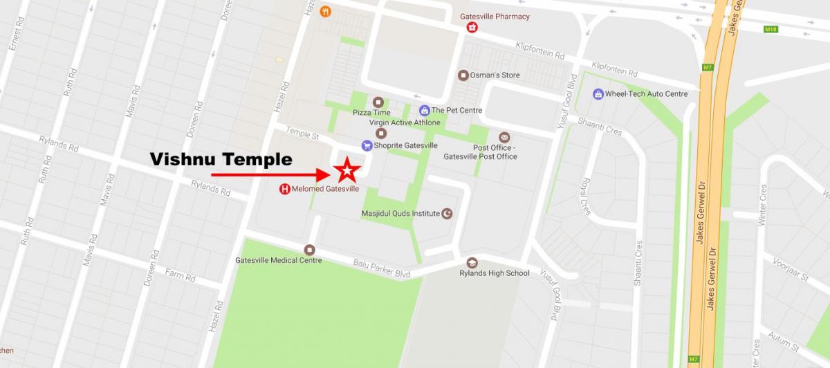 bản đồ của rylands Cape Town