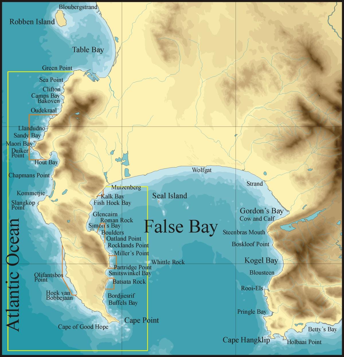 bản đồ của sai bay Cape Town