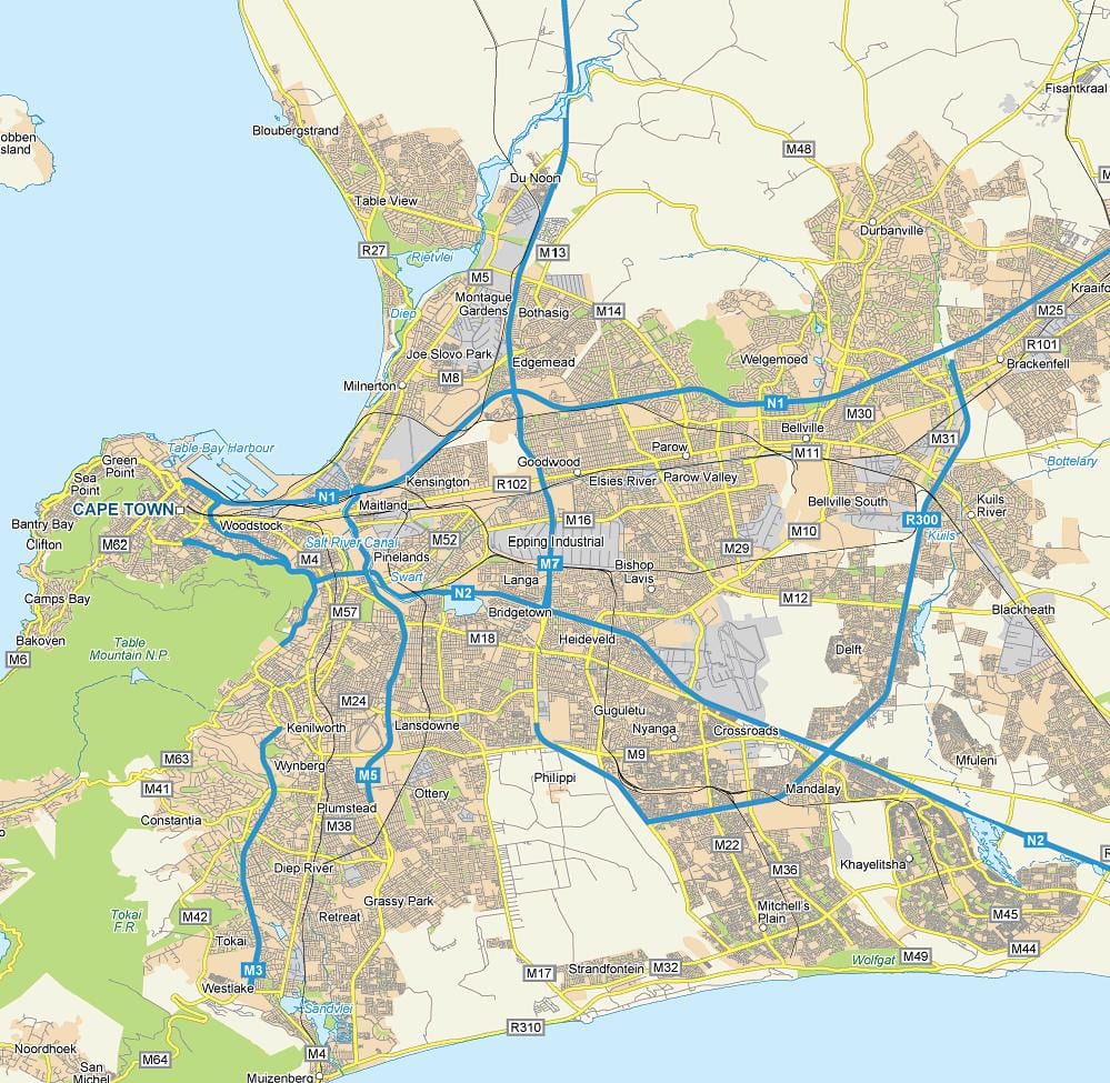 bản đồ của sydney Cape Town