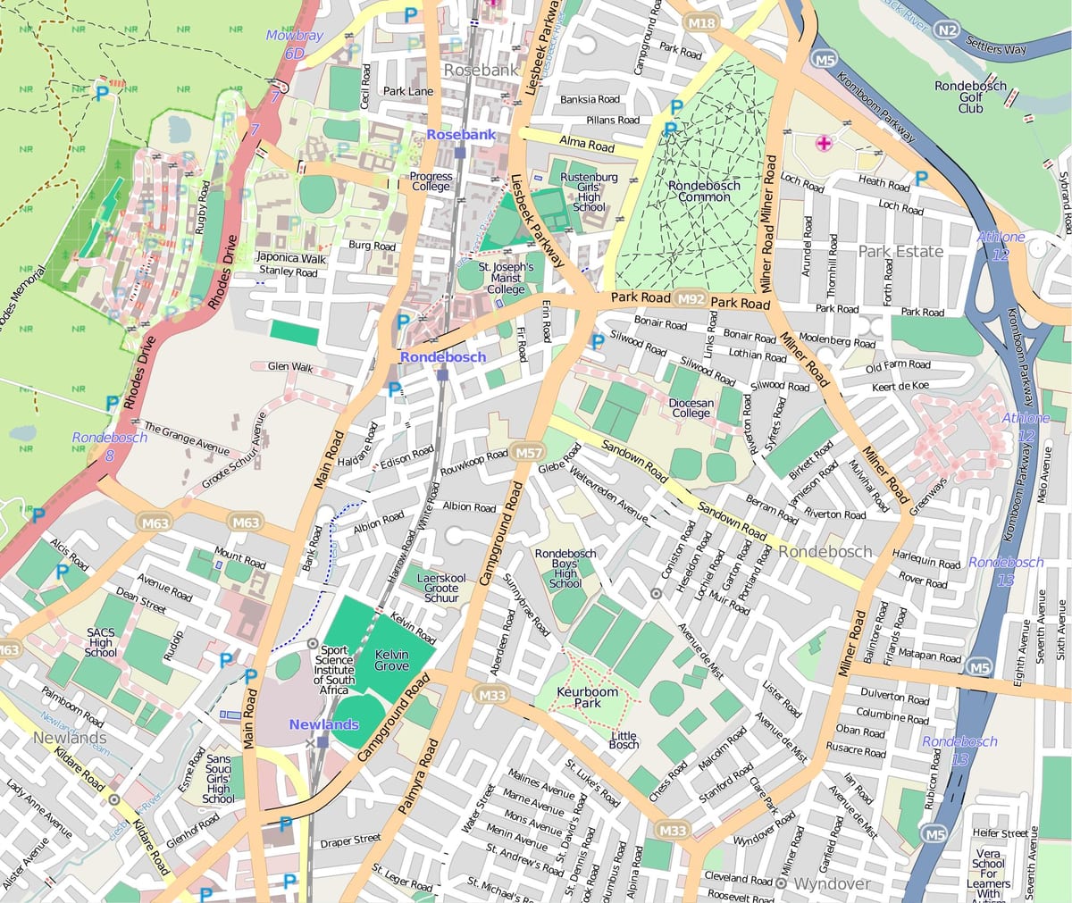 bản đồ của worcester Cape Town