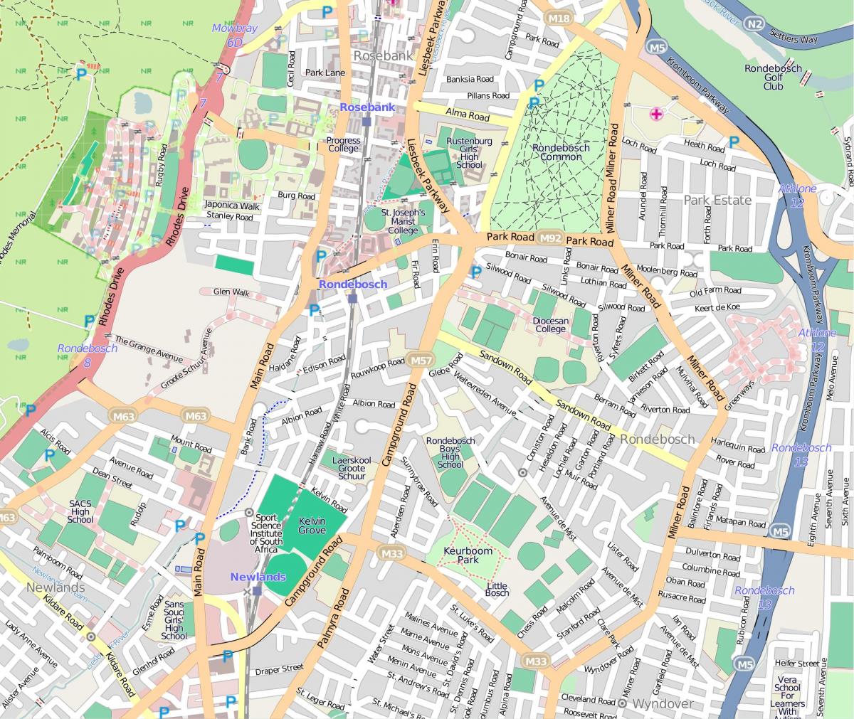 bản đồ của worcester Cape Town