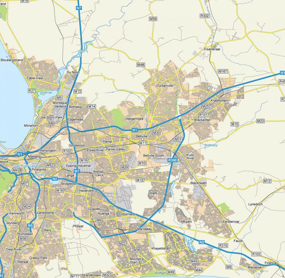 đề xuất Cape Town bản đồ