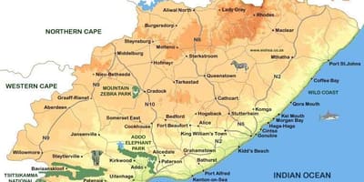 Bản đồ của đông thị Trấn Cape