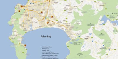 Bản đồ của Cape Town & khu vực xung quanh