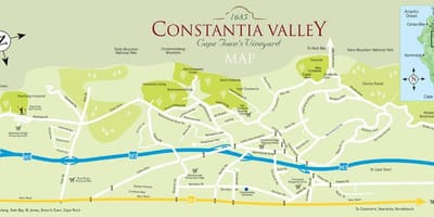 Bản đồ của nghỉ nhìn Cape Town
