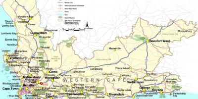 Bản đồ của cape Nam Phi