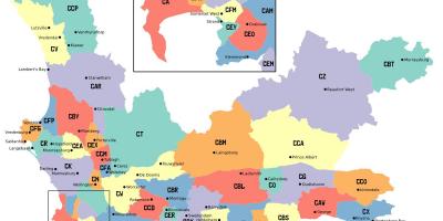 Bản đồ của phương tây cape ngoại ô