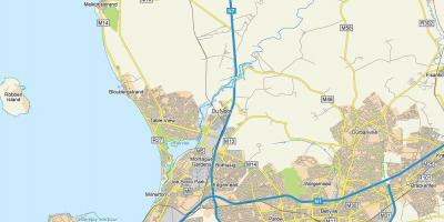 Bản đồ của tiết Cape Town