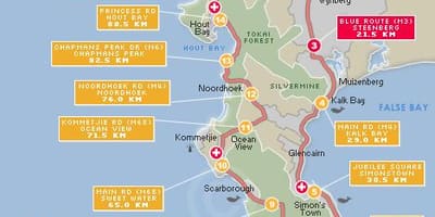 Bản đồ của cape argus đường