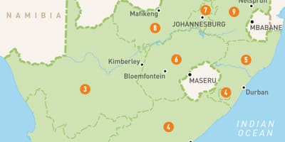 Cape Town Nam Phi trên bản đồ