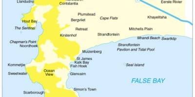 Cape Town bán đảo bản đồ