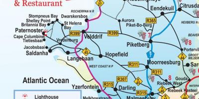 Bản đồ của Cape Town đường