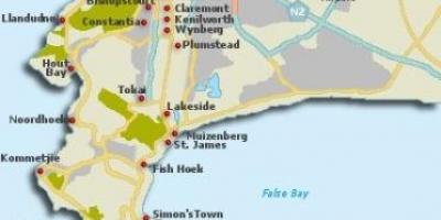 Cape Town khu phố bản đồ