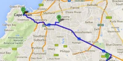 Thị trấn Cape Town bản đồ