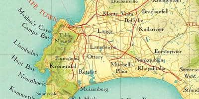 Cape Town vị trí bản đồ