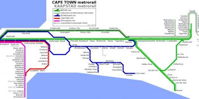 Cape Town tàu điện ngầm bản đồ