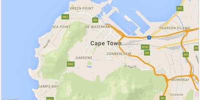 Bản đồ của de waterkant Cape Town