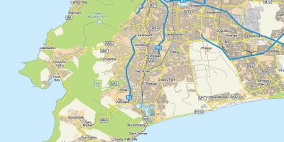 Bản đồ của diệp sông Cape Town