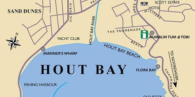 Bản đồ của gỗ bay bản đồ Cape Town