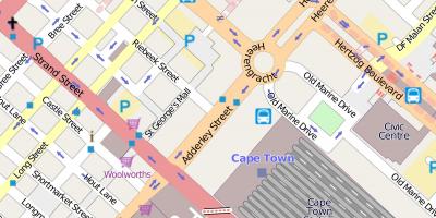 Bản đồ của heerengracht đường Cape Town