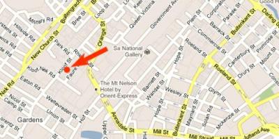 Bản đồ của kloof đường Cape Town
