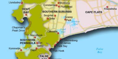 Bản đồ của lakeside Cape Town