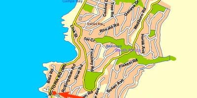 Bản đồ của đại dương xem Cape Town