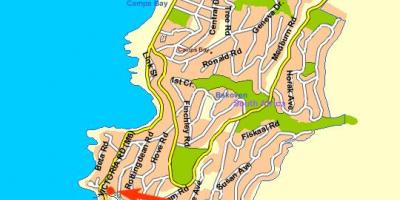 Bản đồ của đại dương xem Cape Town