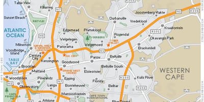 Bản đồ của plattekloof