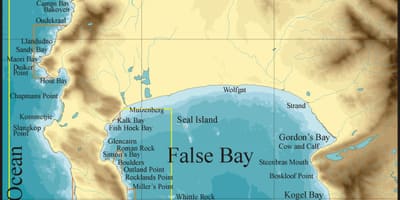 Bản đồ của sai bay Cape Town